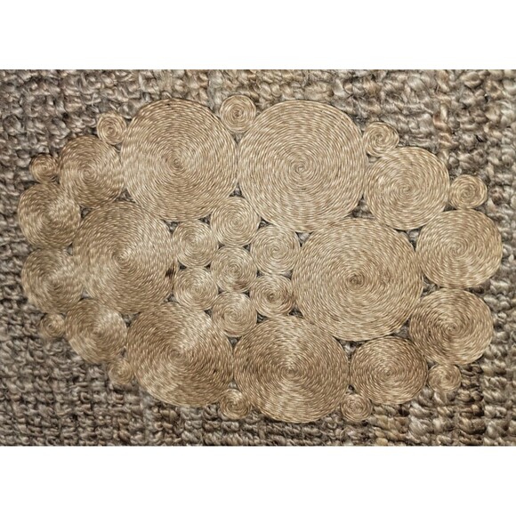 VTG Handmade Philippines Abaca Woven Hemp Mat 18" Trivet Table Protector MCM - Picture 11 of 14